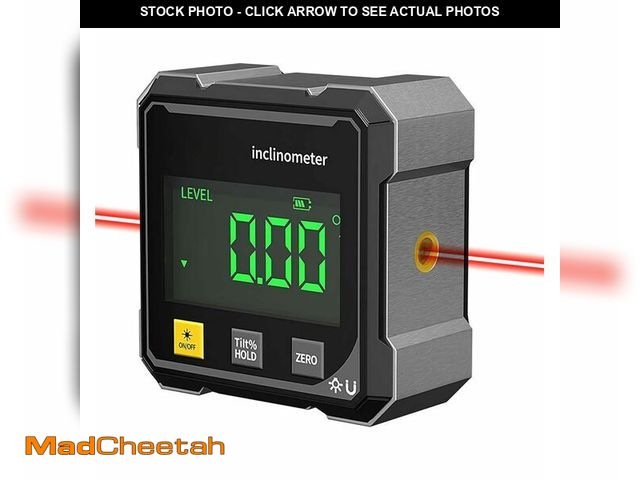 Lot 74-14425372 - Digital Laser Angle Finder inclinometer, Protractor Tool, 4Ãâ90ÃÂ° High Accuracy, Large LED Disp...