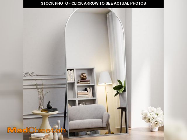 Lot 74-12166164 - Koonmi 30"x71" Arched Full Length Mirror, Silver Large Floor Mirror with Aluminum Alloy Frame, Stand...