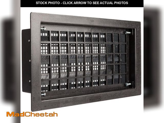 Lot 74-14312104 - Master Flow 16 in. x 8 in. Automatic Open/Close Foundation Ventilation Crawl Space Vent in Black - U...
