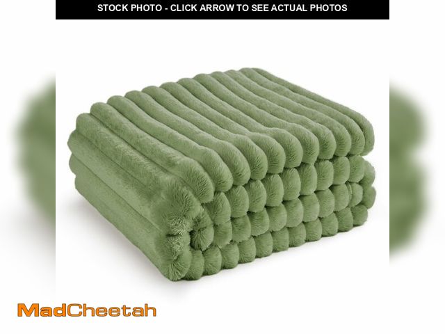 Lot 74-12698688 - Bedsure GentleSoft Reseda Fleece Throw Blanket for Couch - Cozy Soft Blankets for Women, Cute Small ...