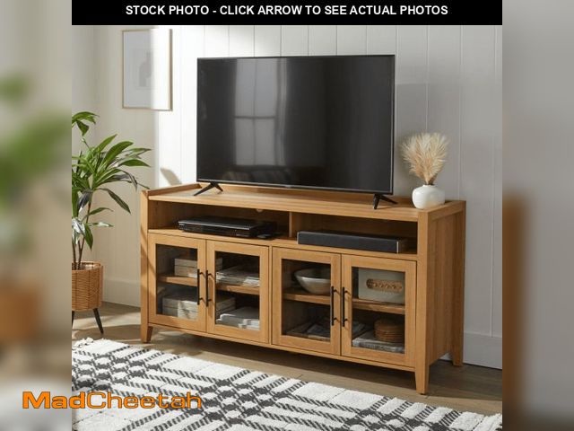 Lot 74-12406093 - Better Homes &amp; Gardens Reading Refined Farmhouse TV Stand for TVs up to 65", Light Honey Finish ...