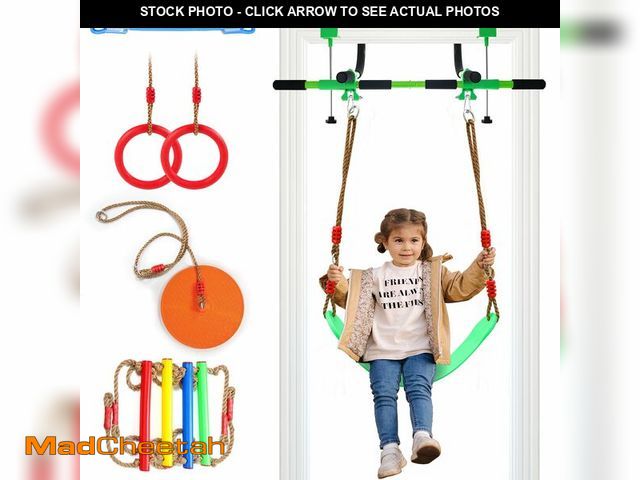 Lot 74-14379795 - Doorway swing mount for Kids &amp; Door Pull Up Bar for Adults, Indoor Kid Swing with 4 Accessories,...
