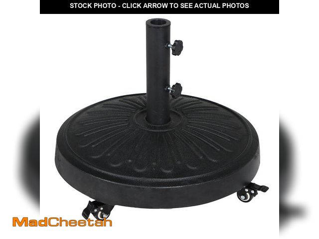 Lot 74-12517550 - StyleWell 50 lbs. Concrete and Resin Patio Umbrella Base in Black - UNUSED