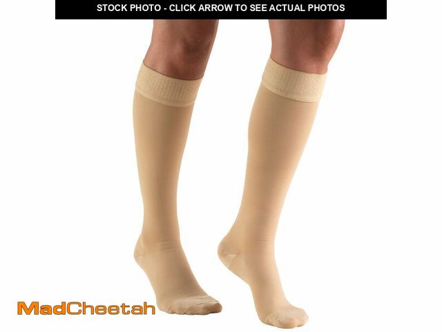 Lot 74-12978964 - Truform 20-30 mmHg Compression Stockings for Men and Women, Knee High Length, Dot Top, Closed Toe, B...