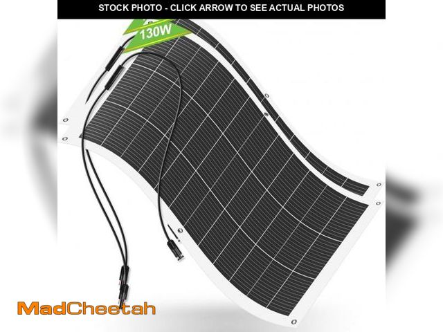 Lot 74-12399722 - ECO-WORTHY 2pcs 130 Watt (260W) 12BB Flexible Solar Panels,23.5% High-Efficiency Waterproof Monocrys...