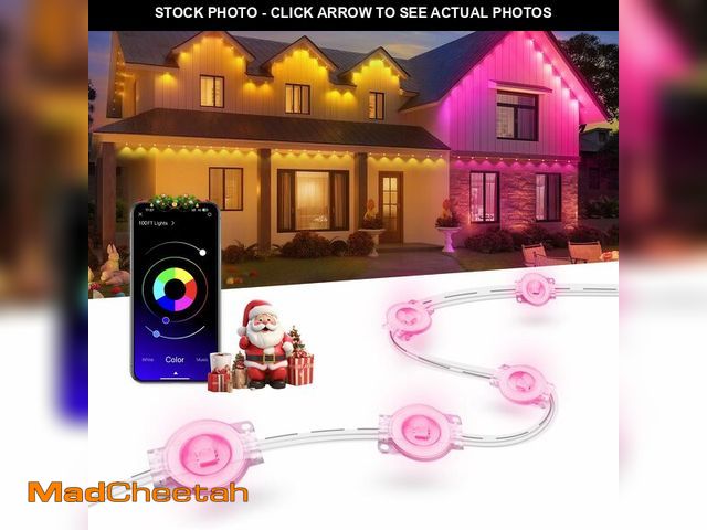 Lot 74-12975834 - Nexillumi Permanent Outdoor Lights for House, 100ft Smart RGB LED Lights Outside with 16 Million DIY...