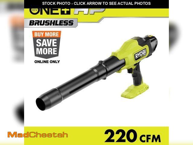 Lot 74-14255800 - *DIRTY* RYOBI ONE+ HP 18V Brushless Cordless 220 CFM 140 MPH Compact Leaf Blower (Tool-Only) *DIRTY*...