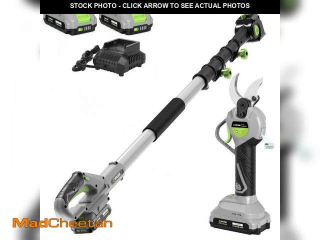 Lot 74-12479382 - Vipuse Brushless 2-in-1 Cordless Pole Pruning Shear with 2 Batteries and Fast Charger, Electric Prun...
