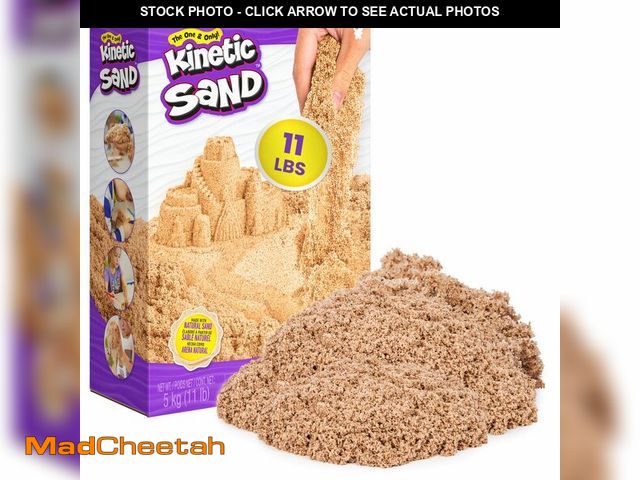 Lot 74-12713723 - Kinetic Sand, 11lb (5kg) Natural Brown Play Sand, Mega Box for Arts and Crafts, Sandbox (Packaging M...