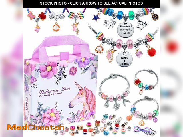 Lot 74-14424935 - COO&amp;KOO Charm Bracelet Making Kit, A Unicorn Girls Toy that Inspires Creativity and Imagination,...