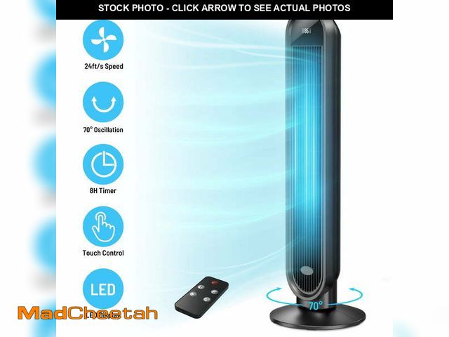 Lot 74-14435945 - Tower Fan, 38â Oscillating Tower Fan with Remote, LED Display Cooling Tower Fan, Air Conditioner B...