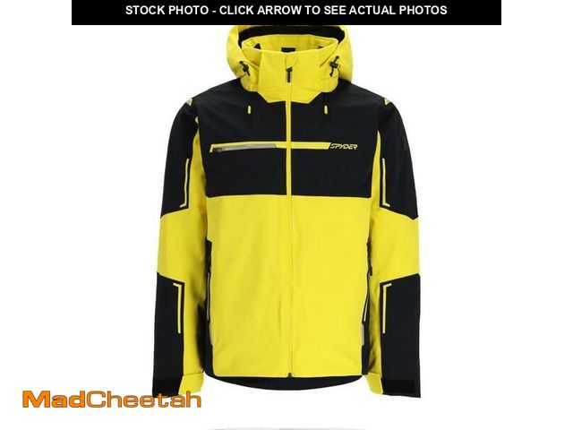 Lot 74-13734424 - Spyder Men's Contact Insulated Ski Jacket, Acid Yellow, XX-Large Yellow Black - UNUSED