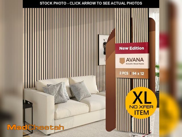 Lot 74-12898043 - (SOME DAMAGE) Avana Acoustic Wood Wall Panels Ã¢â¬â 94.4 x 12.6 Inch White Oak Acoustic Panels 2 ...