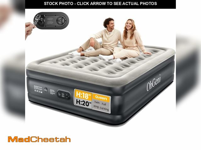 Lot 74-13572870 - OhGeni Queen Air Mattress with Built in Pump, Ideal Alternative to a Bed, Inflatable Blow Up Mattres...