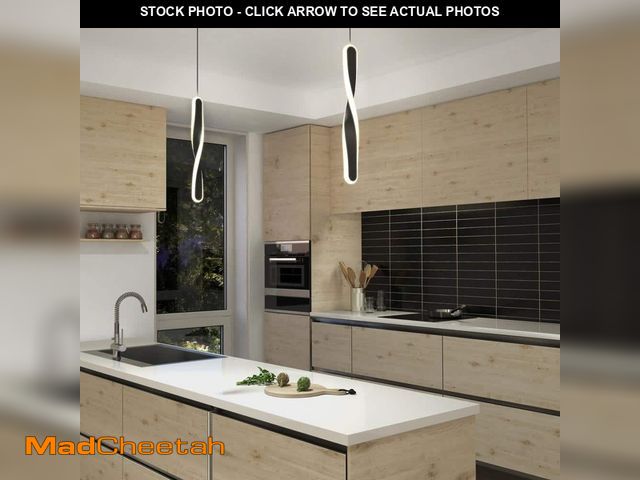 Lot 74-12690714 - Artika Finley 13-Watt Integrated LED Black Modern Hanging Pendant Light with 5CCT for Kitchen Island...