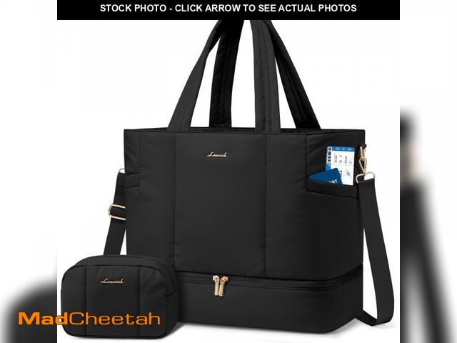 Lot 74-12309604 - LOVEVOOK Travel Duffle Bag, Puffer Weekender Bags for Women with Shoes Compartment, 42L Large Person...