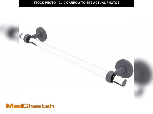 Lot 74-13926839 - Allied Brass CV-41-24 Clearview Collection 24 Inch Towel Bar, Matte Gray - UNUSED