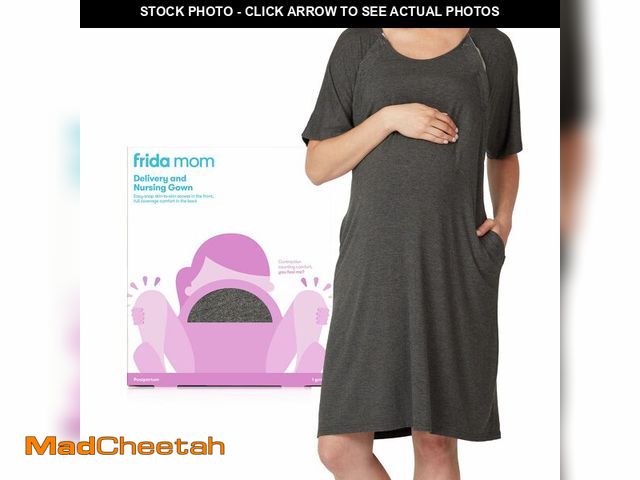 Lot 74-12453603 - Frida Mom Labor and Delivery Gown for Hospital, Easy-Snap, Tagless Nursing Gown with Skin-to-Skin Ac...