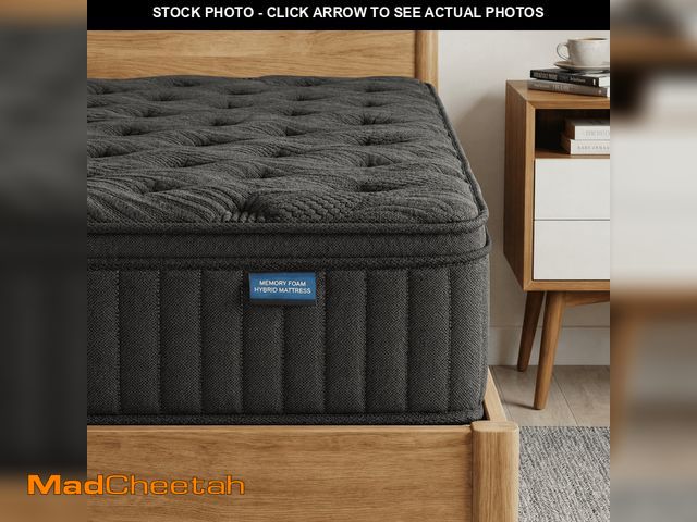 Lot 74-14307941 - Trujae 12 inch Queen Mattress in a Box, Gel Memory Foam Hybrid Mattress with Pocket Coils, Medium Fi...
