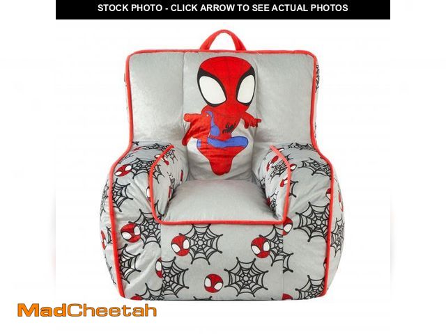 Lot 74-12526453 - Spiderman 18" Toddler Square Beanbag Chair, Grey - UNUSED