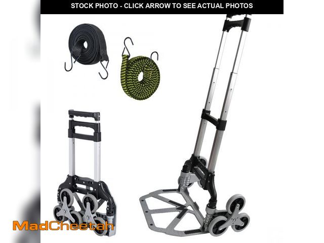 Lot 74-12512013 - Stair Climbing Cart, Portable Folding Aluminium Hand Truck, 330 Ibs Load Capacity Folding Cart with ...