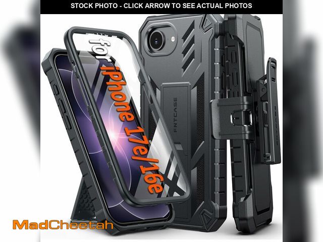 Lot 74-14267193 - FNTCASE for iPhone 17e Phone Case: for iPhone 16e Case Military Grade Rugged Case with Kickstand &am...