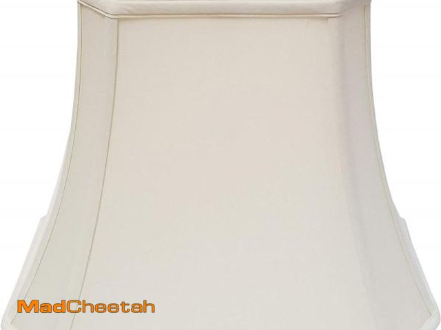 Lot 74-12028995 - Royal Designs Rectangle Cut Corner Lamp Shade, Eggshell, (7 x 9) x (10.25 x 16) x 12.25 - UNUSED