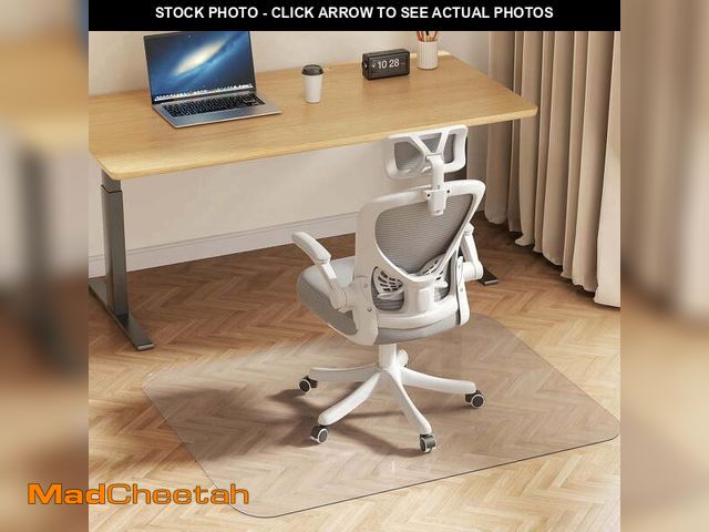Lot 74-14370444 - Delamu Office Mat for Hard Floor, 30"48" Office Computer Desk Chair Mat, Transparent PVC, Transparen...