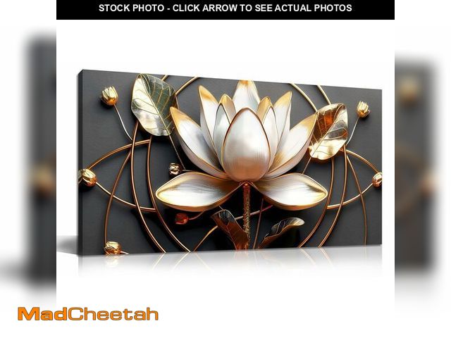 Lot 74-14613145 - Lotus Flower Wall Art 58x28 - UNUSED