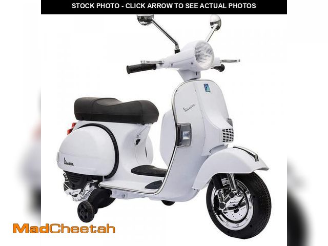 Lot 74-12053711 - Best Ride On Cars Vespa Scooter, 12V Battery Powered Ride On Car - Electric Scooter for Kids with Le...