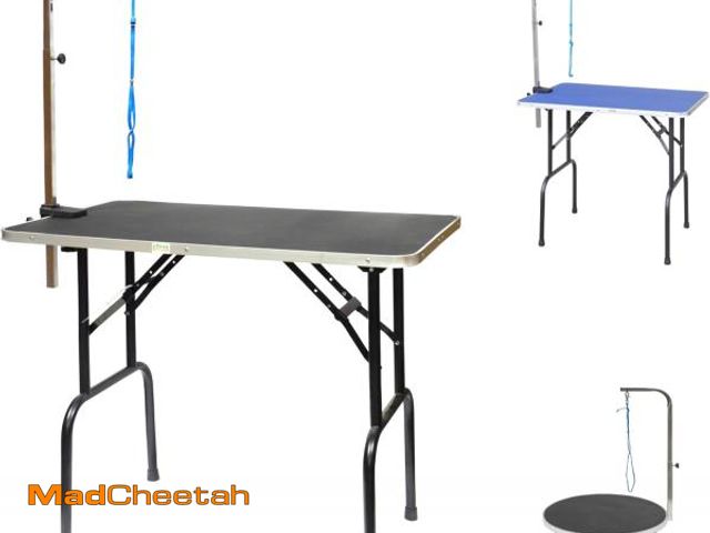Lot 74-12396697 - Go Pet Club 48-Inch Dog Grooming Table, Adjustable Arm Foldable Non-Slip Top, Rust-Proof, Waterproof...