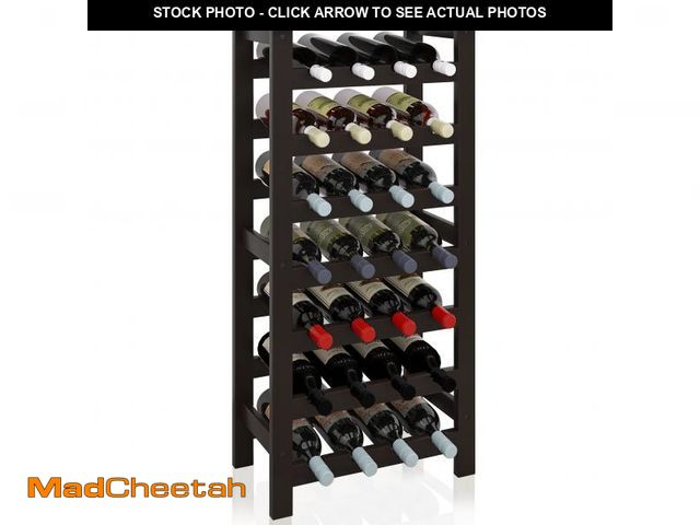 Lot 74-12151315 - SMIBUY Bamboo Wine Rack, 28 Bottles Display Holder with Table Top, 7-Tier Free Standing Storage Shel...