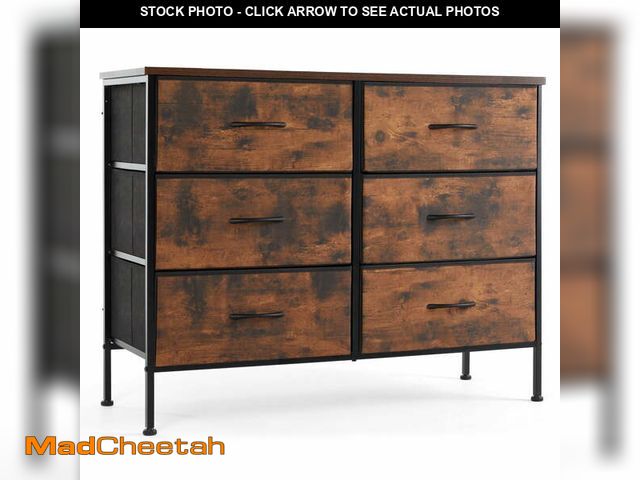 Lot 74-14351905 - CONCETTA 6 Fabric Drawers, Dresser for Bedroom Chest of Dresser TV Stand for Living Room, Nightstand...