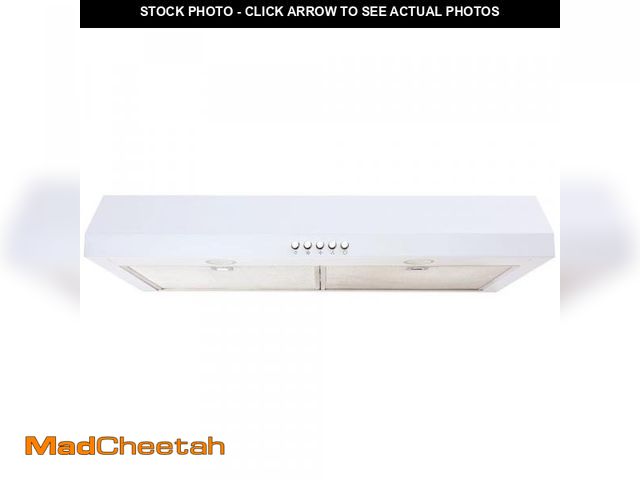Lot 74-12055285 - Vissani Caprelo 30 in. 320 CFM Convertible Under Cabinet Range Hood in White with LED Lighting and C...