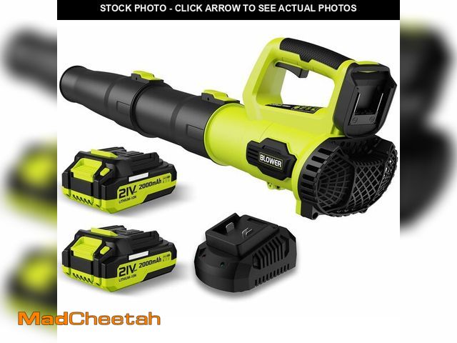 Lot 74-12769489 - Leaf Blower, 21V Cordless Electric Blower with 2 2.0Ah Batteries and 1 Hour Fast Charger, Lightweigh...