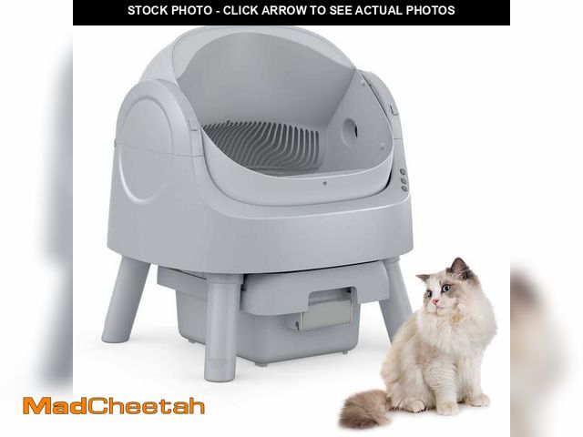 Lot 74-14351131 - PetPivot Automatic Cat Litter Box Self-Cleaning with Safety Protection, Mat and Trash Bags Included,...