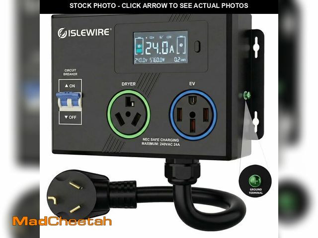 Lot 74-13574627 - Smart Dryer Splitter for EV and Dryer, 240V Auto Power Switch for Dryer Outlet, 3-Color LED Ring, 3....