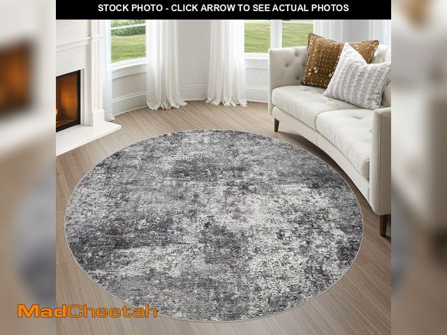 Lot 74-14266384 - DMOYEST 6ft Round Area Rug Living Room Rugs - 6x6 Washable Large Soft Indoor Neutral Modern Abstract...