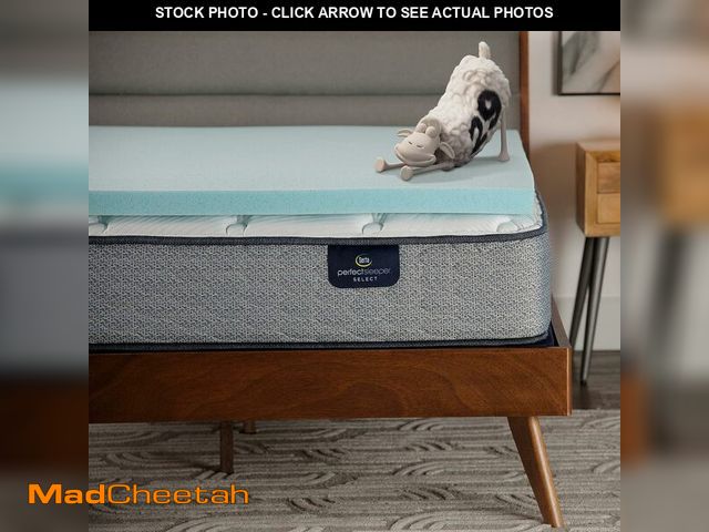 Lot 74-12828155 - Serta ThermaGel Cooling, Pressure-Relieving Memory Foam Mattress Topper, 3 Inch, Full,Blue - UNUSED