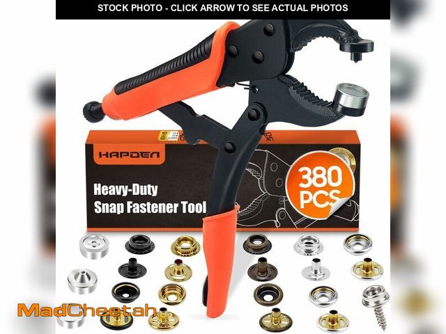 Lot 74-14476546 - Heavy Duty Snap Fastener Tool, Snap Setter Tool with 100 Sets 4 Color Boat Cover Snaps, Snap Repair ...