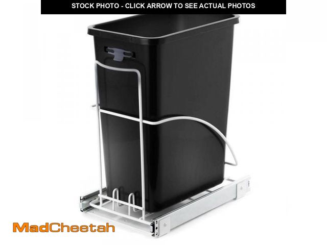 Lot 74-12496093 - Home Zone Living 7.7 Gal. Slim Pull Out Kitchen Trash Can with In-Cabinet Design - UNUSED