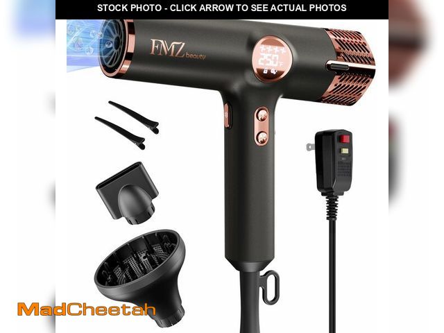 Lot 74-14267180 - FMZ Professional Ionic Hair Blow Dryer Smart Display with Diffuser, 1875W High Speed Powerful BLDC M...