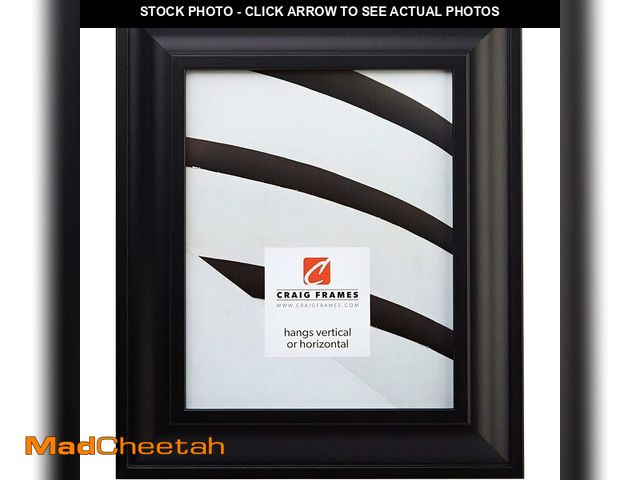 Lot 74-12543934 - Craig Frames 21834700BK 12 by 16-Inch Picture Frame, Smooth Wrap Finish, 2-Inch Wide, Black - UNUSED