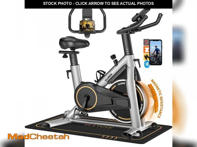 Lot 74-12241361 - Exercise Bike, Silent Magnetic Resistance Stationary Bike for Home with App Compatible, Indoor Cycli...
