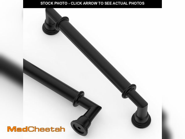 Lot 74-13958031 - Asidrama 30 Pack 5 Inch(128mm) Matte Black Kitchen Cabinet Handles, Cabinet Pulls Kitchen Cabinet Ha...