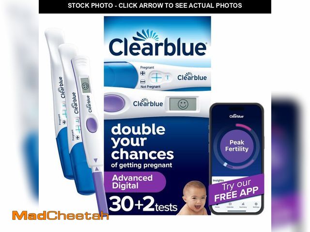 Lot 74-12699455 - Clearblue Advanced Digital Ovulation Test Kit, 32 Ct - USED