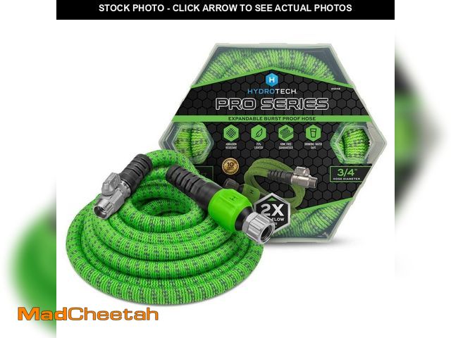 Lot 74-14602304 - Hydrotech Pro Series 3/4 in. x 50 ft. Heavy Duty Garden Water Hose, Lightweight, Expandable 5558C3 -...