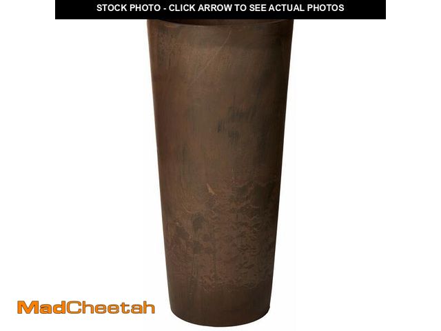 Lot 74-13786263 - Arcadia Garden Products PSW S32CM Contempo Tall Round Planter, 13 by 28-Inch, Chocolate Brown Marble...
