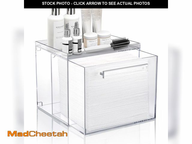 Lot 74-13575122 - TAINESS Disposable Facial Towels Storage Box - Acrylic Container Compatible With Clean Skin Club Cle...