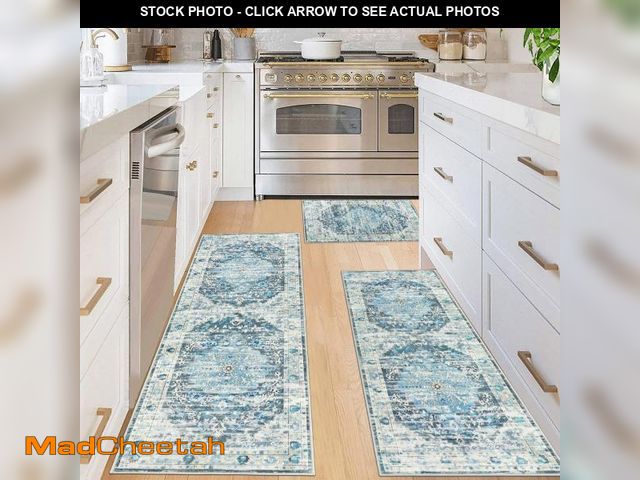 Lot 74-12049902 - Ileading Boho Kitchen Rugs Sets 3 Piece with Runner Kitchen Floor Mat Carpet Farmhouse Kitchen Rugs ...